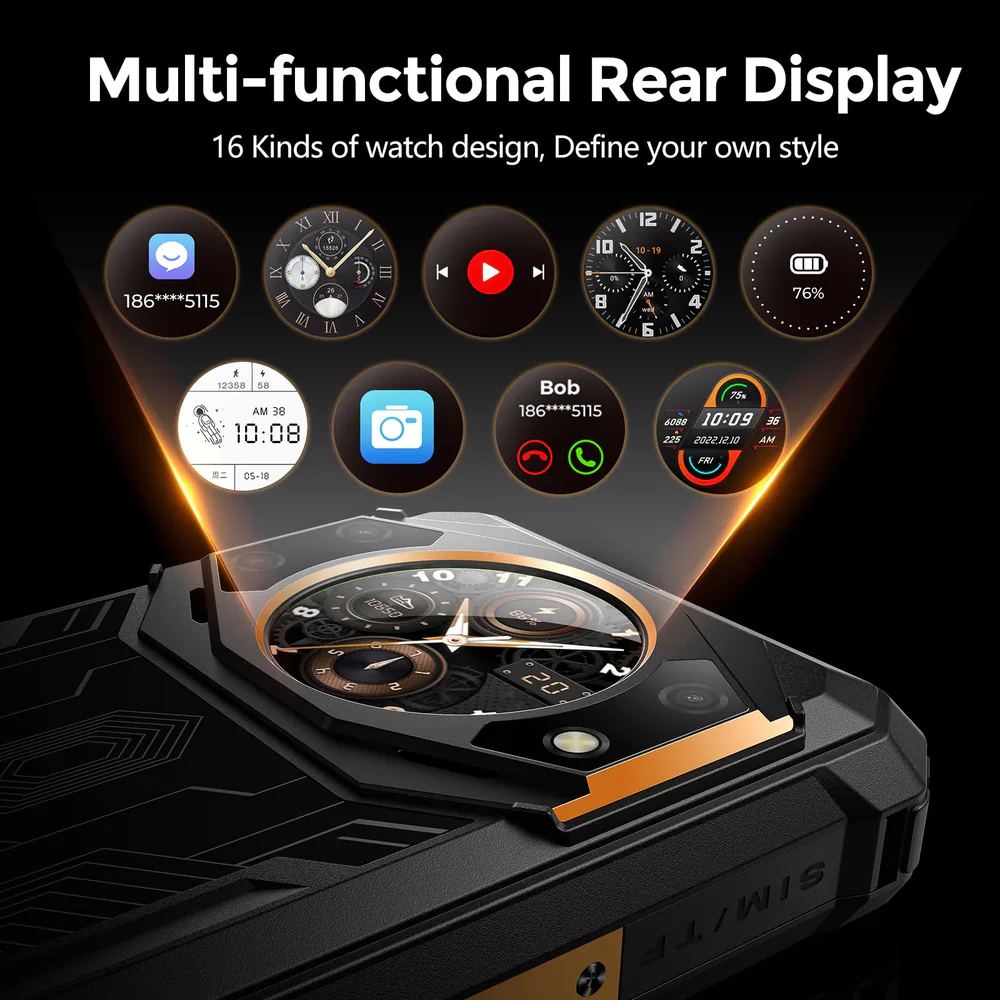 FOSSIBOT F101 Pro feature graphic: Multi-functional Rear Display