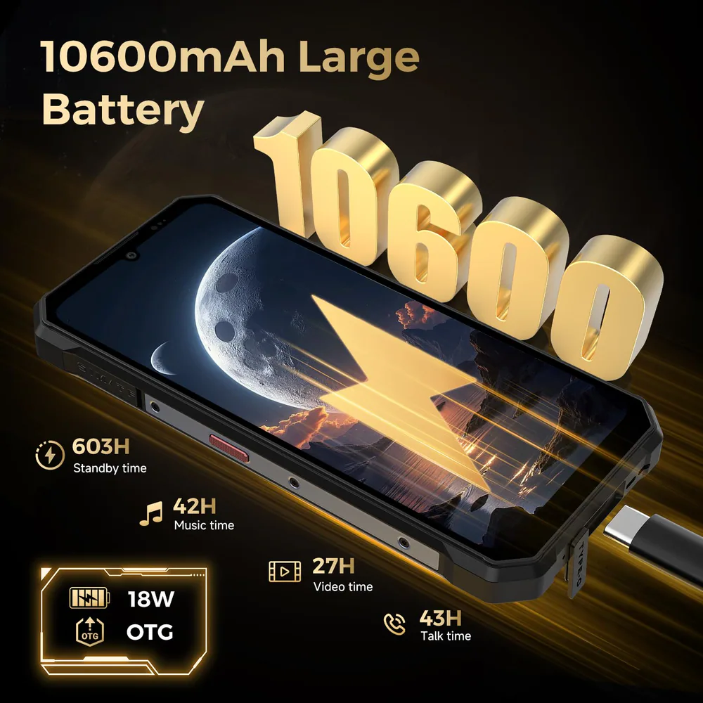 FOSSIBOT F109S feature graphic: 10600mAh Large