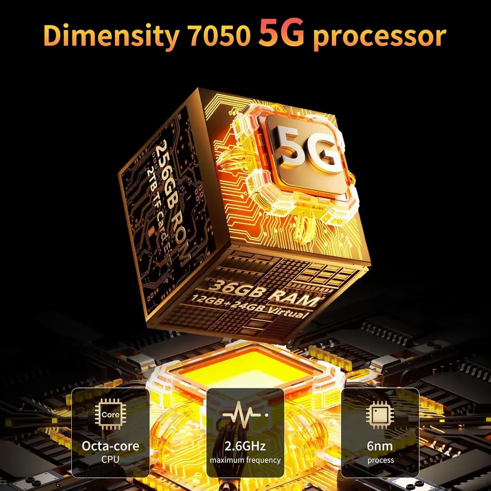 FOSSIBOT F113 feature graphic: Dimensity 7050 5G processor